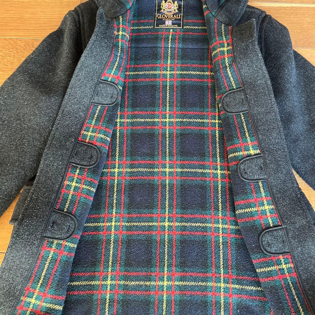 美品　グローバーオール ダッフルコート 裏地チェック 英国製