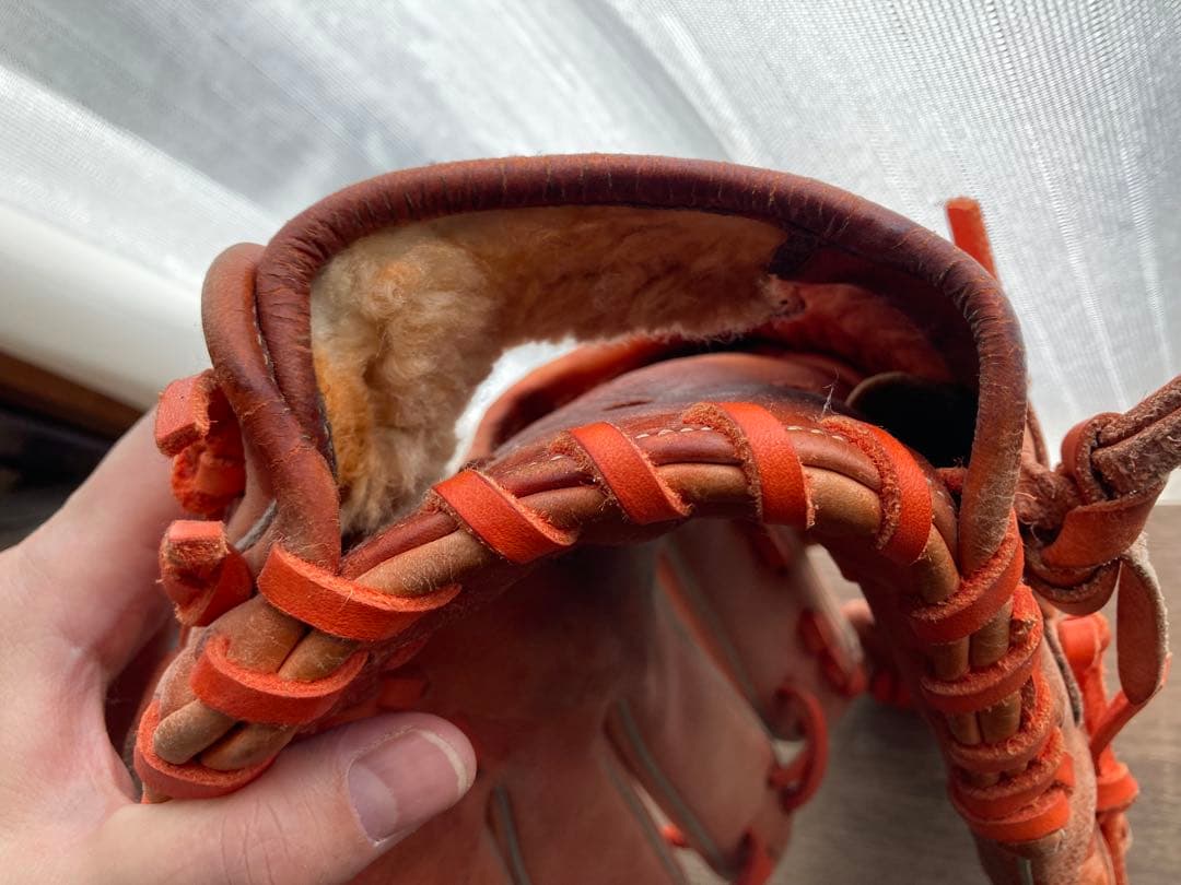 スラッガー　軟式　野球グローブ オレンジ