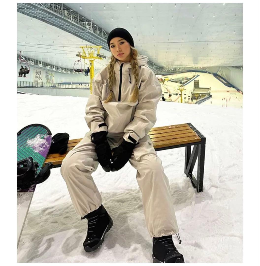 ベージュ スノーウェア S-5XL 3色展開