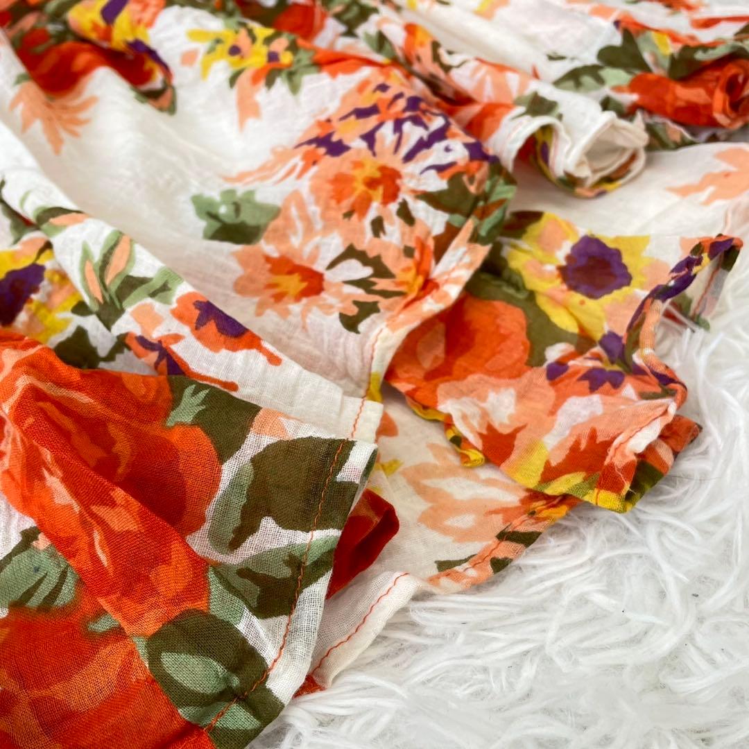  GIRLハワイアン花柄キャミワンピース　コットン100% リゾート