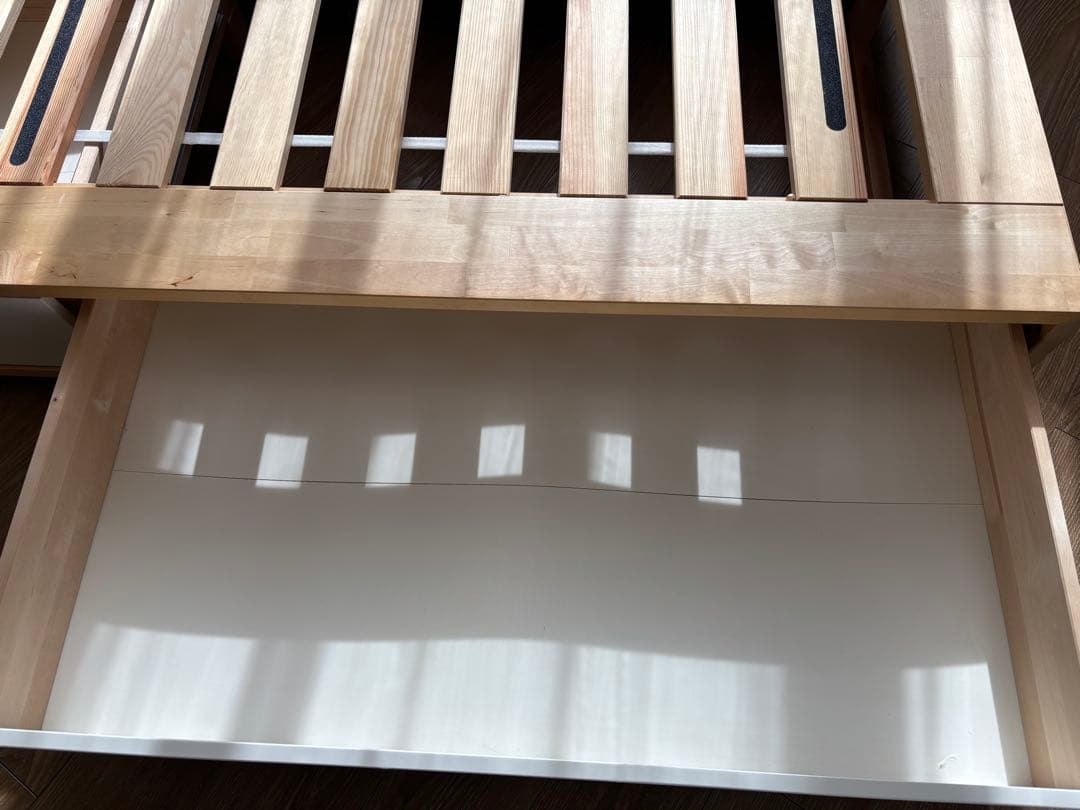 【ちろる】MANDAL 収納付きベッド セミダブル 直接引き渡し