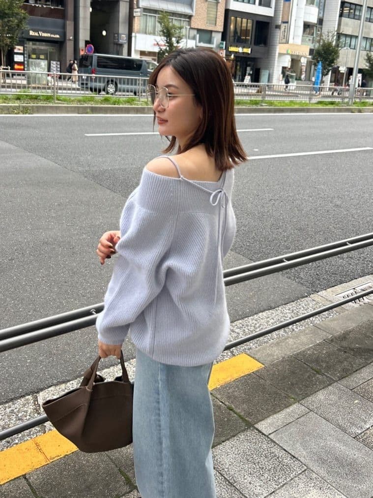 【セール価格以下】新品タグ付 ココディール ラクーン混ニットミニワンピース