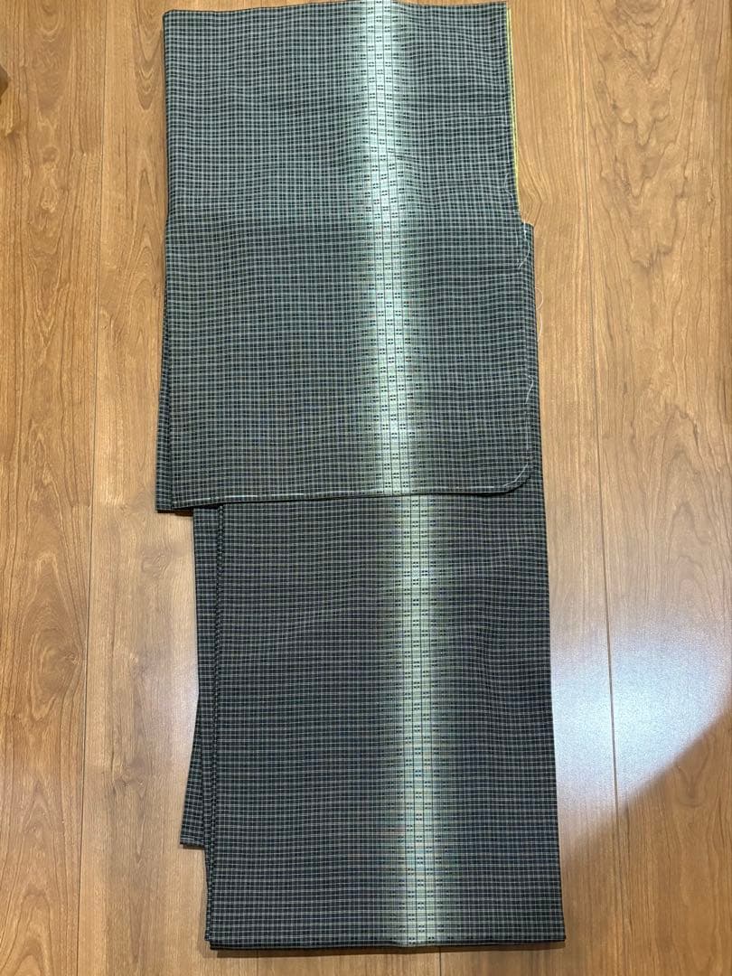 【未使用品】根津儀一　縞華織　花織紬　スモールサイズ