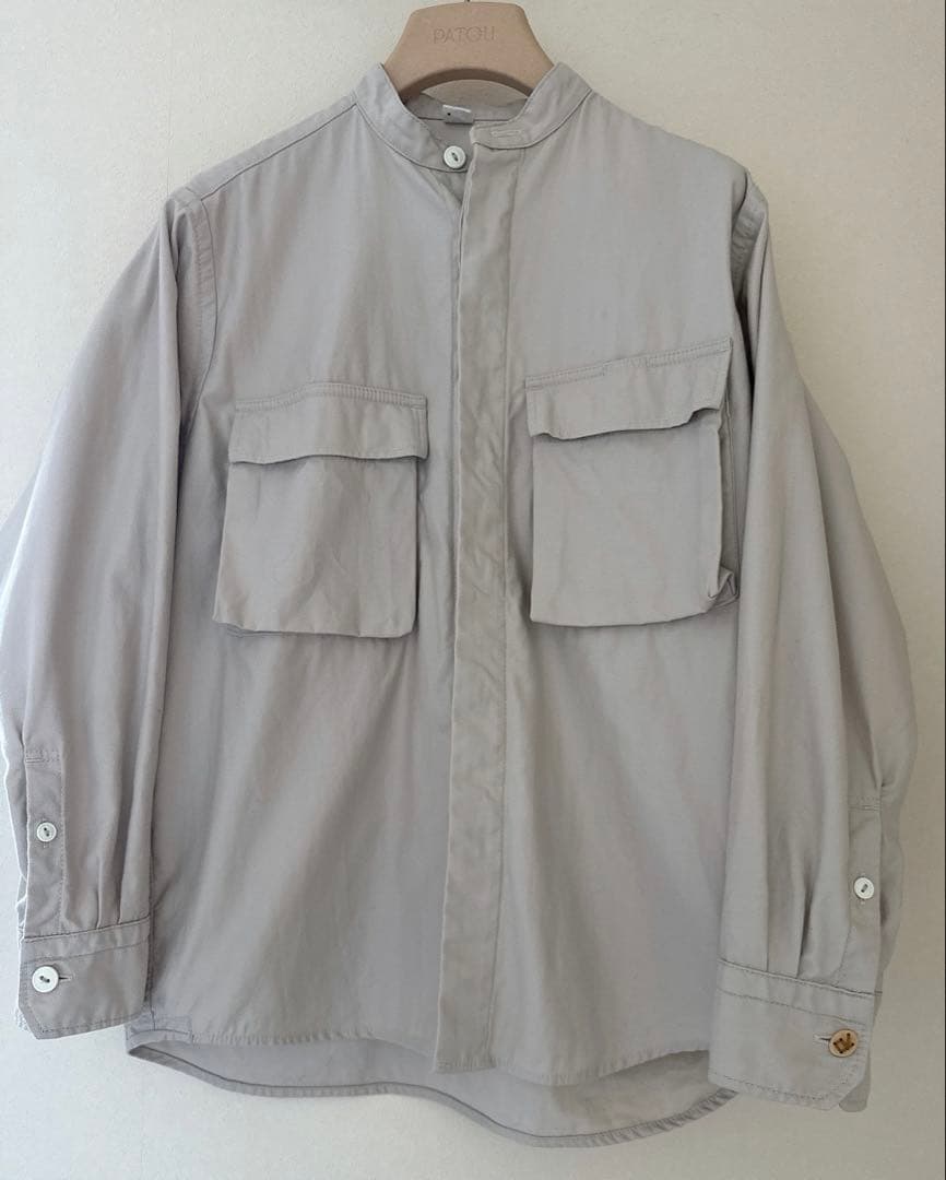 【新品未使用】45R 薄バックサテンの908ニームシャツ