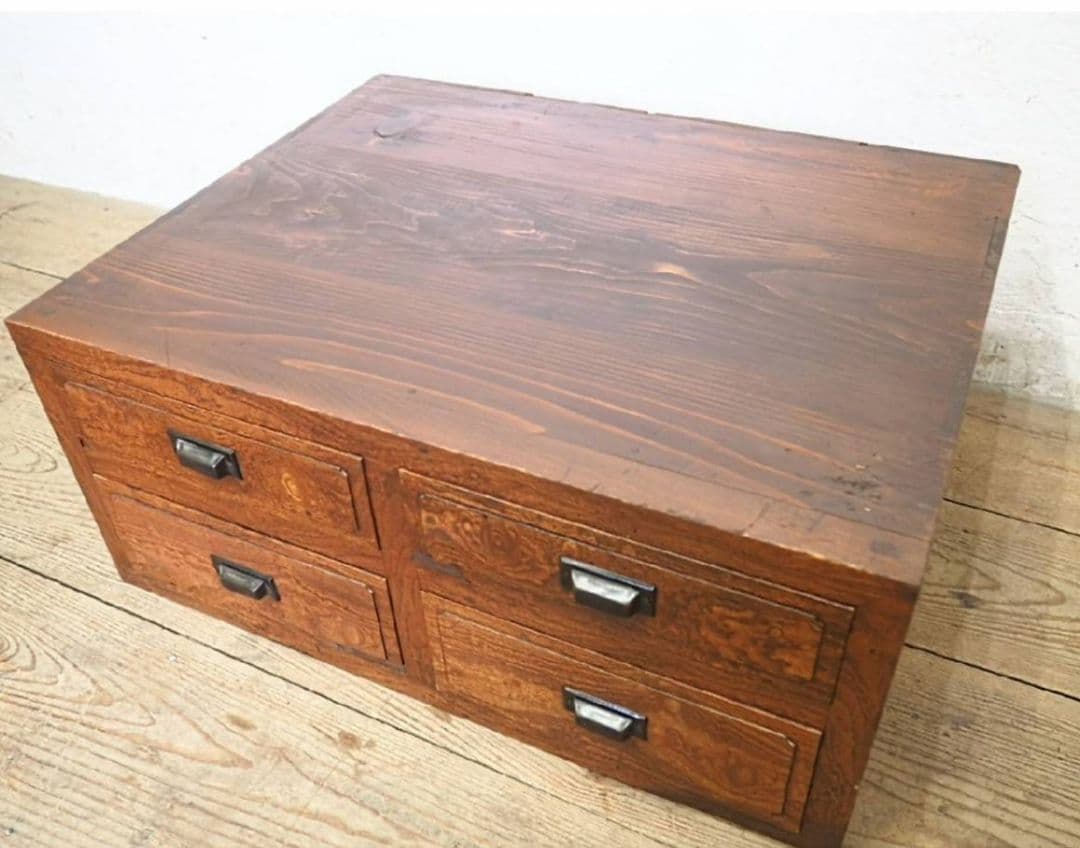 1036 アンティーク　ローボード　引き出し　収納棚　展示台　ローテーブル