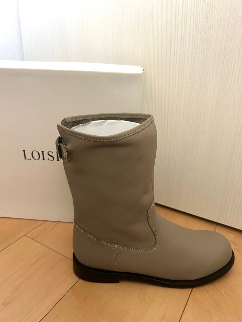 最終値下げ【新品】LOISIRのロングセラーのエンジニア風ブーツL本革グレージュ
