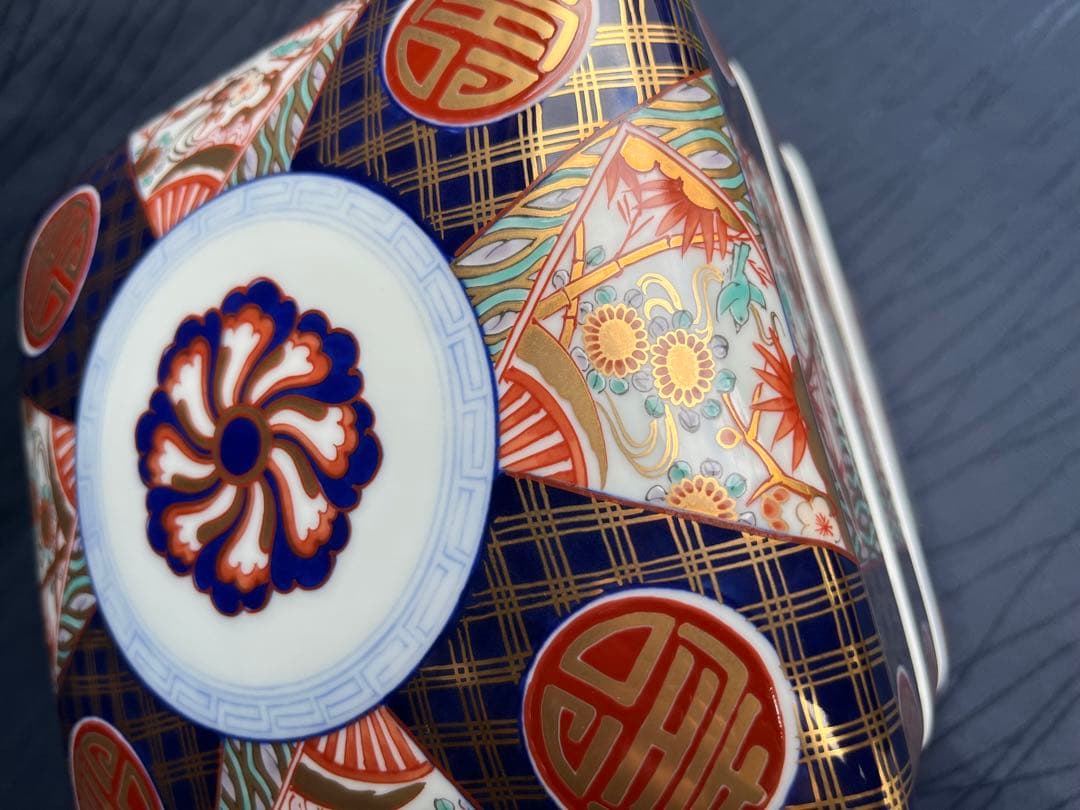 弥左エ門　弥左ヱ門　アリタポーセリンラボ　染錦丸紋寿　三段重　陶箱　吉祥文様