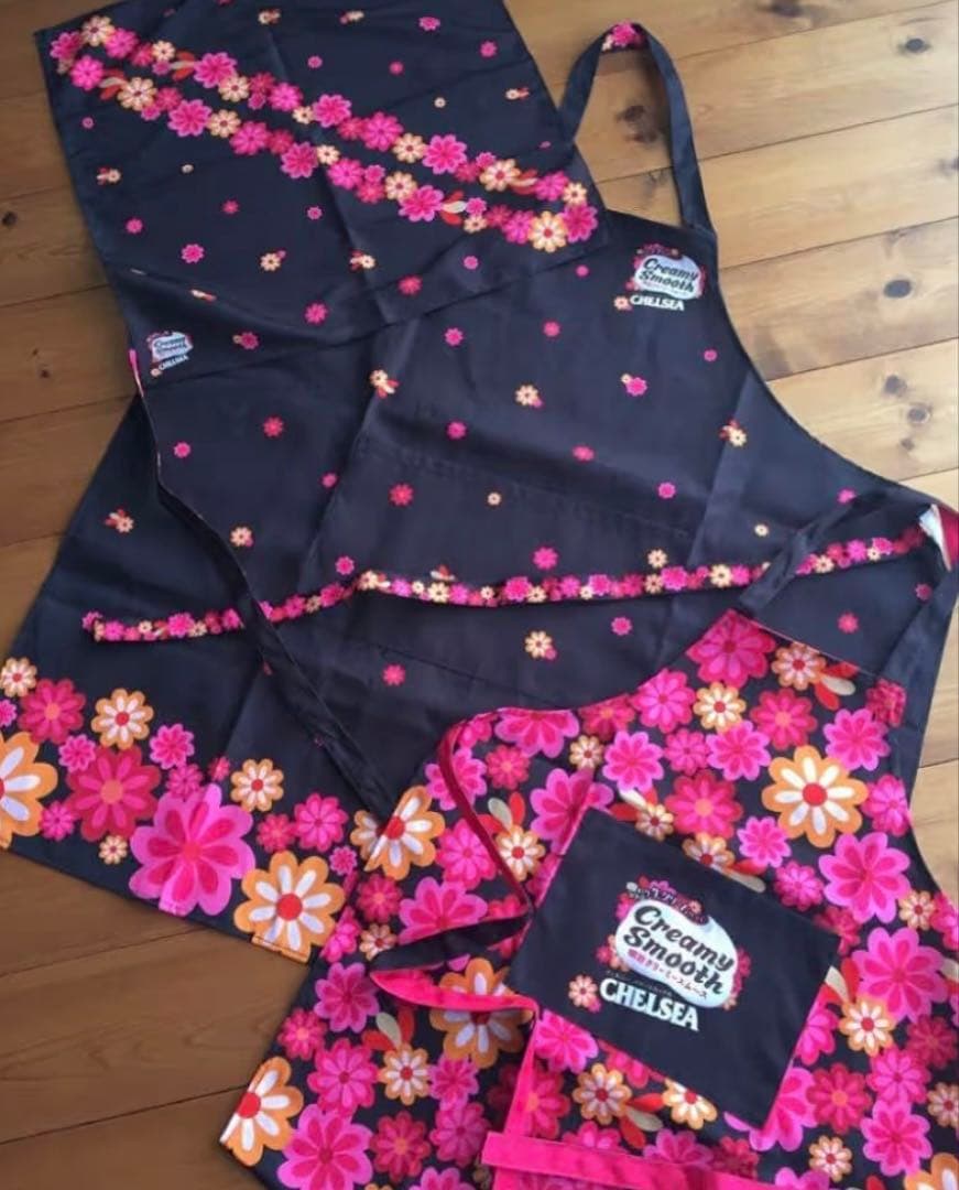 【激レア 非売品】明治 クリーミースムース チェルシー コラボ 親子 エプロン