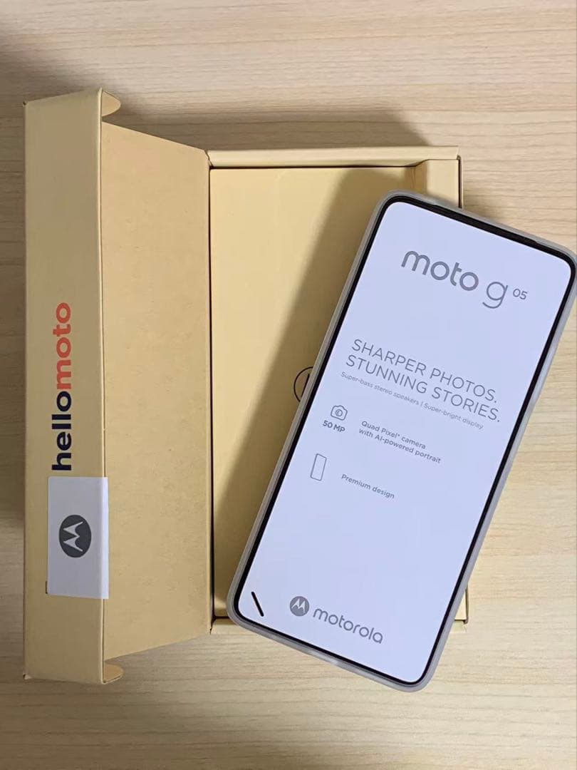 開封新品　　Motorola moto g 05 本体
