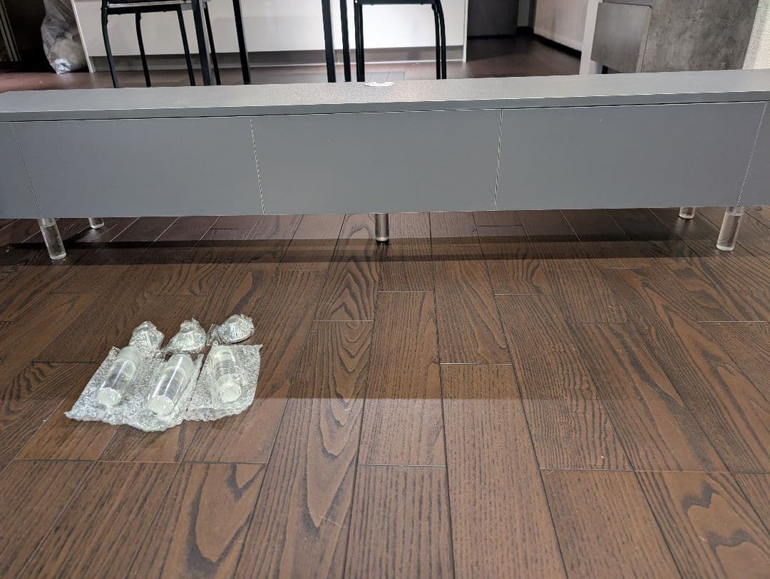 テレビ台 160cm　グレー　壁掛け　置き型両用加工