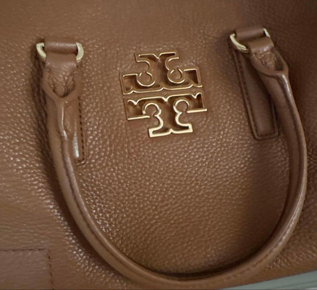 Tory Burch ブラウンレザートートバッグ