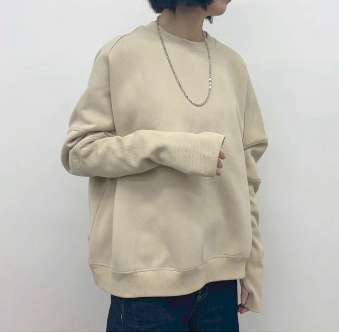 新品 クルーネック スウェット ライトグレー あったか 裏起毛 CYNICAL