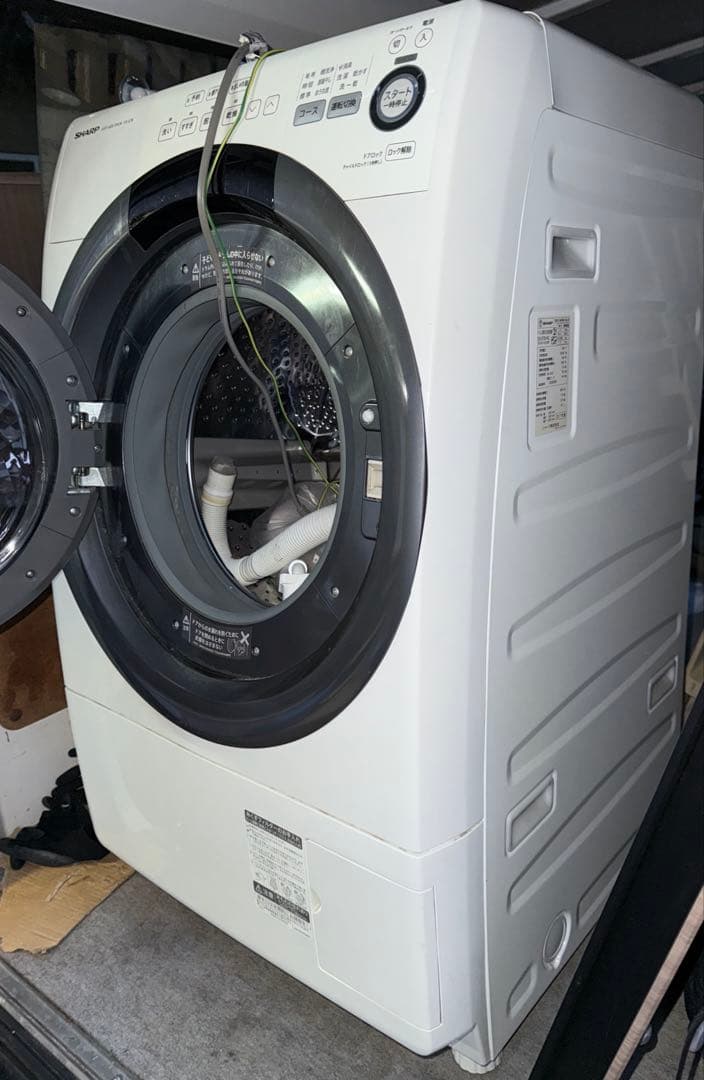 SHARP ドラム式洗濯機 ES-S7B-WL 2017年