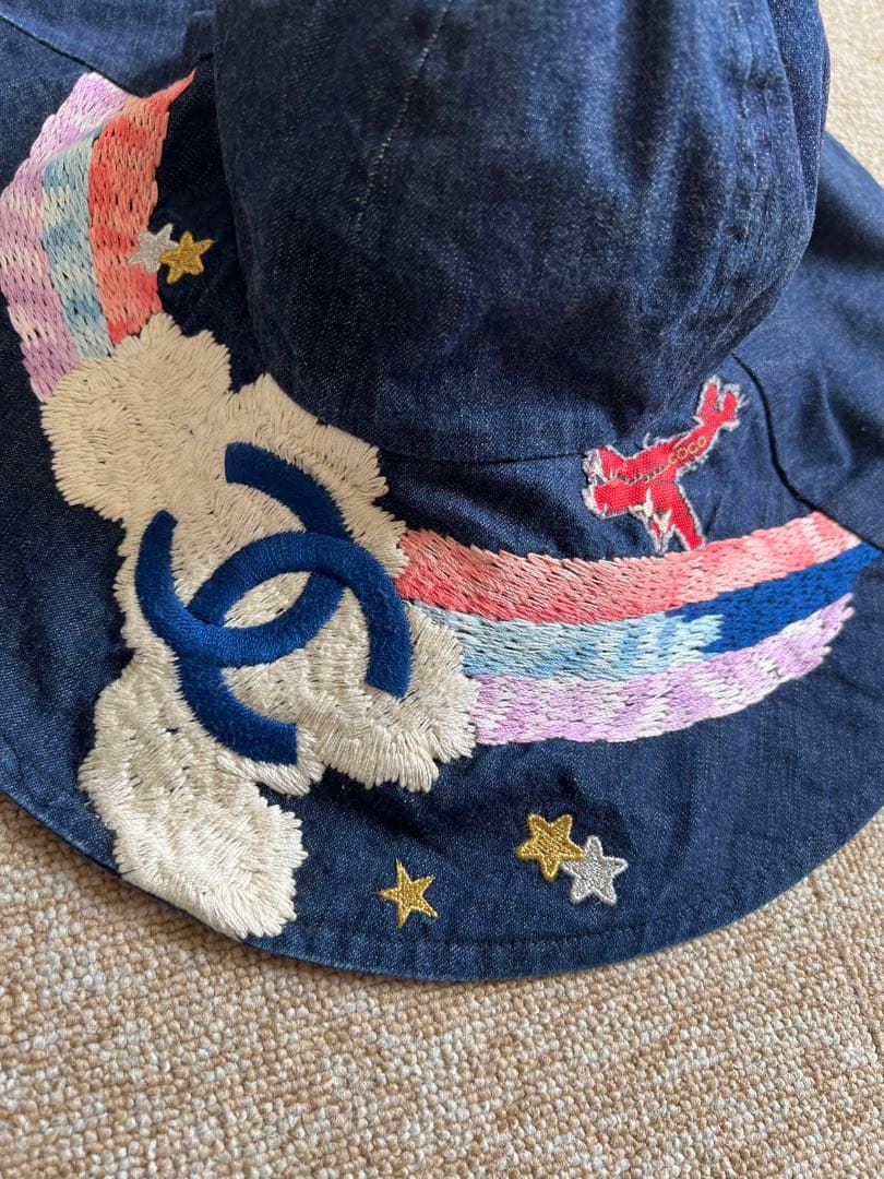 CHANEL シャネル デニム バケットハット 帽子 夜間飛行 ココマーク M