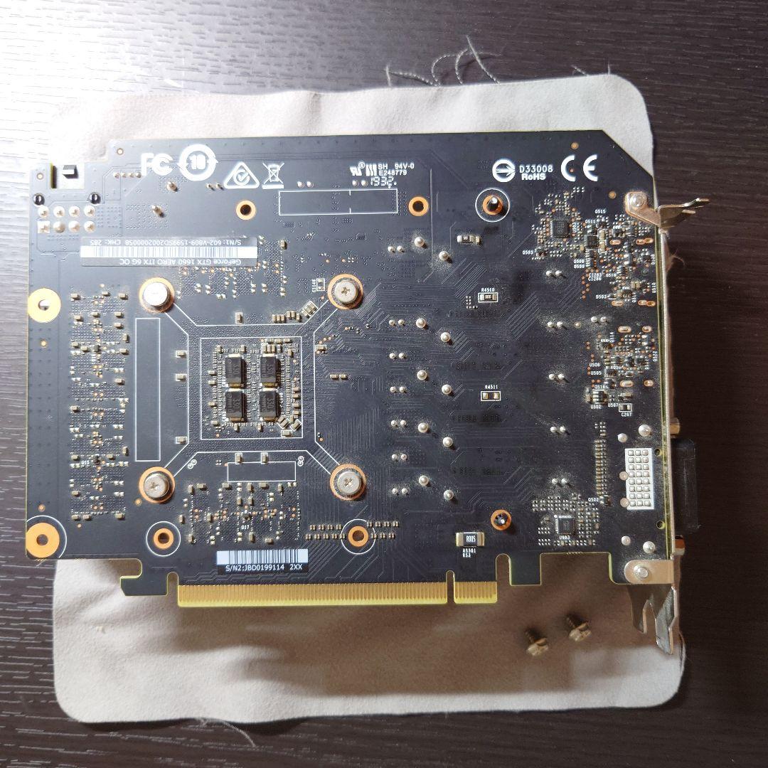 MSI GeForce GTX 1660 AERO ITX 6G OC 本体