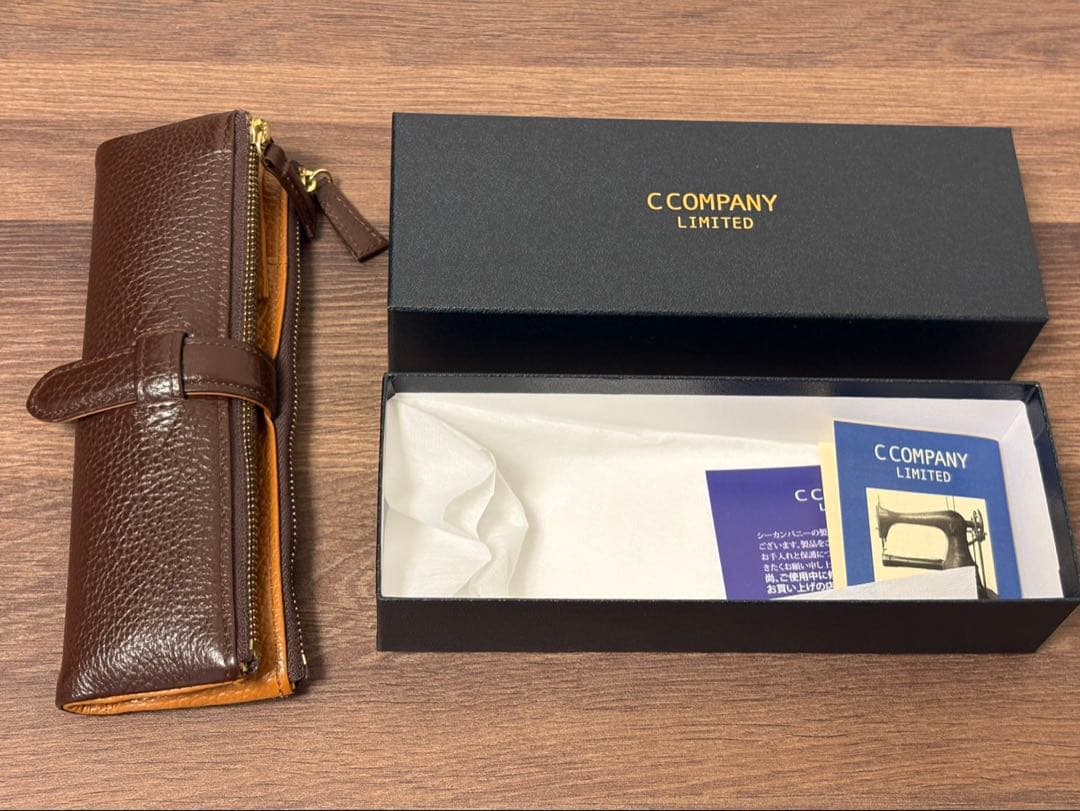 Cカンパニー ルポペンケース ダークブラウン 本革 箱付