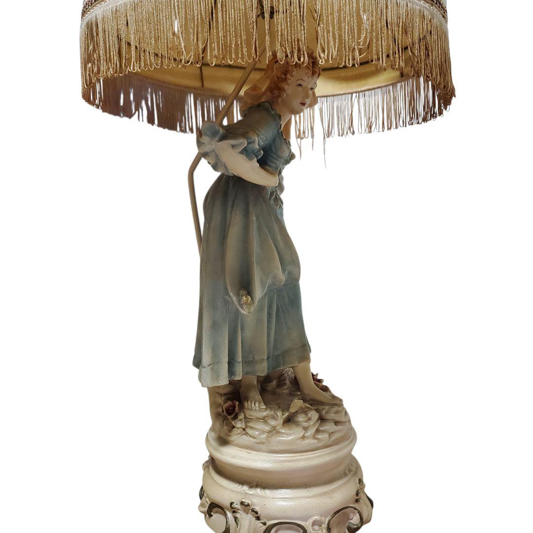 大幅値下げ【激レア/特大90cm】高級 陶器製 アンティークランプ 西洋美術