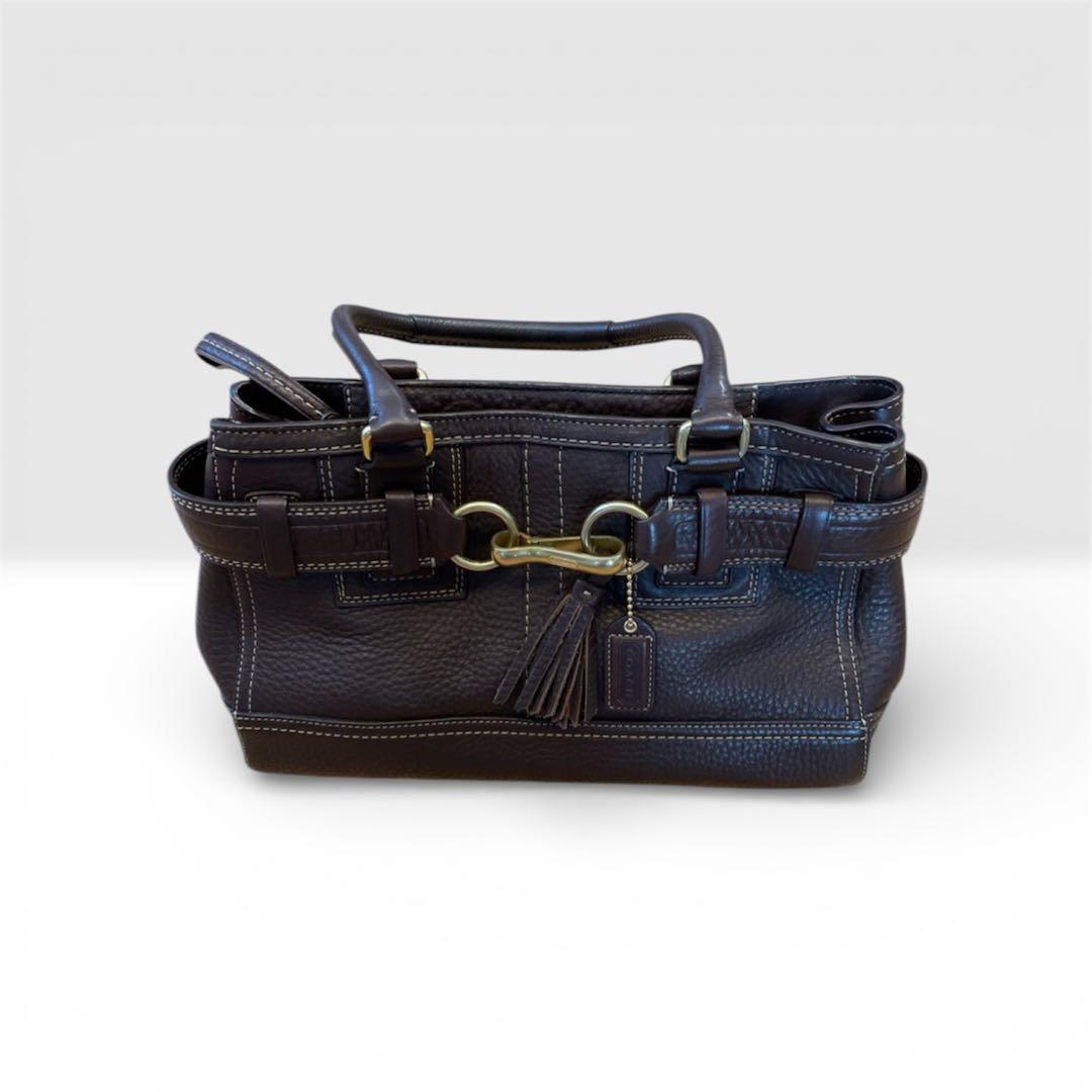 COACH ダークブラウン ハンドバッグ
