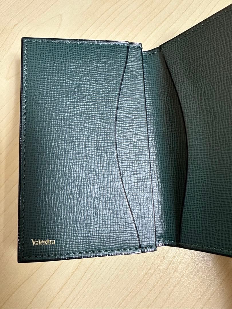 【美品】Valextra ヴァレクストラ 名刺入れ カードケース ダークグリーン