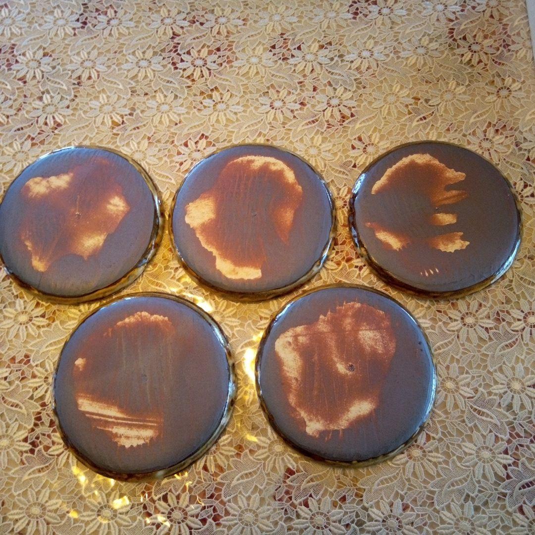 特選たち吉　青嵐　金銀彩草花　銘々皿　陶芸作家　安田道雄　食器　皿　五枚セット