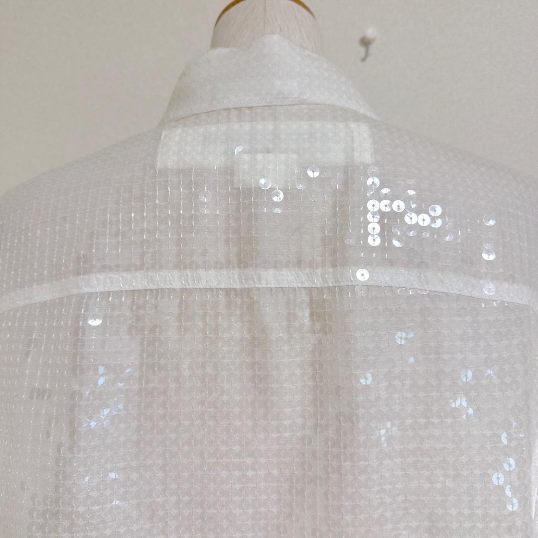 ジュンヤワタナベコムデギャルソン スパンコールジャケット (ホワイト/FREE)