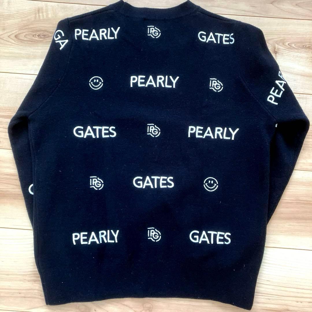 パーリーゲイツ　ニコちゃん　ニット　セーター　0サイズ　ネイビー定価¥37400