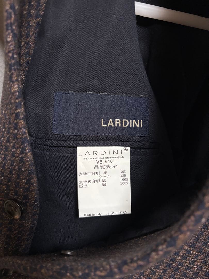 【美品】LARDINI ツイードベスト ジレ 千鳥格子 サイズ46