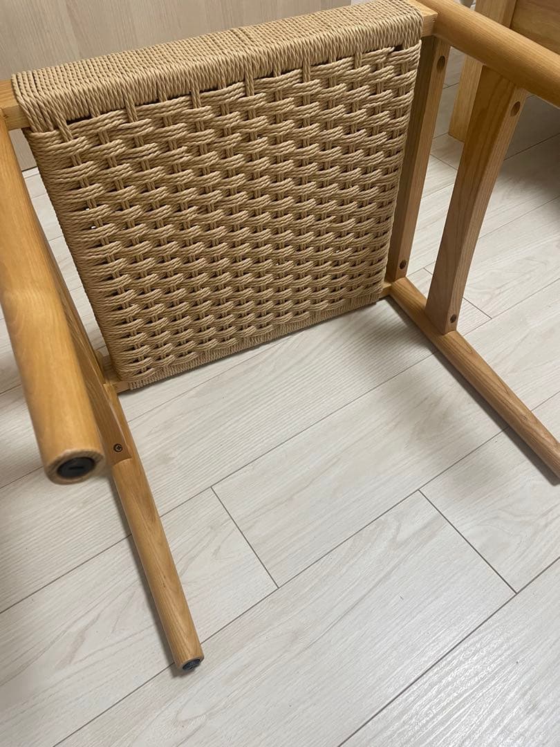 ペーパーコードスツール 無垢材　木製　椅子【送料込み】