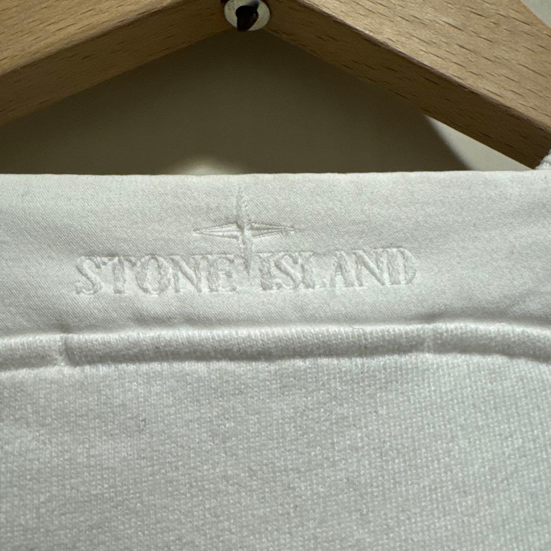 STONE  ホワイト クルーネック トレーナー