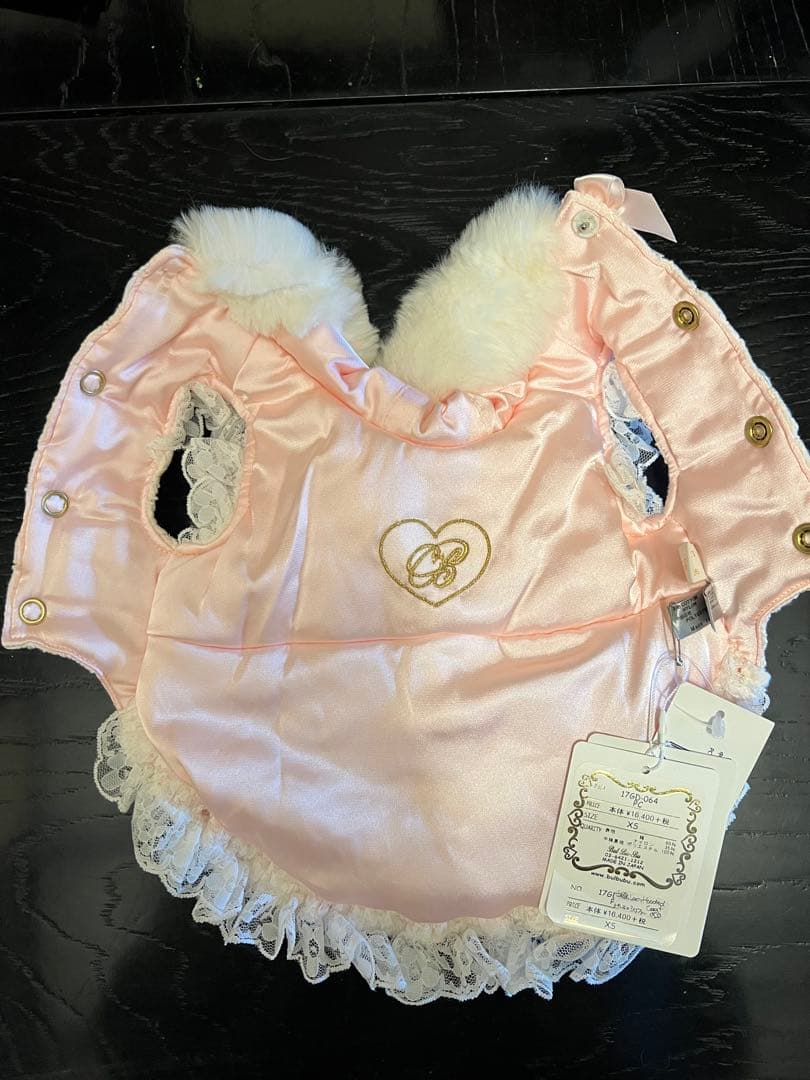 値下新品タグBUL BU-BU ブルブブ ベビーピンク レース ファー XS