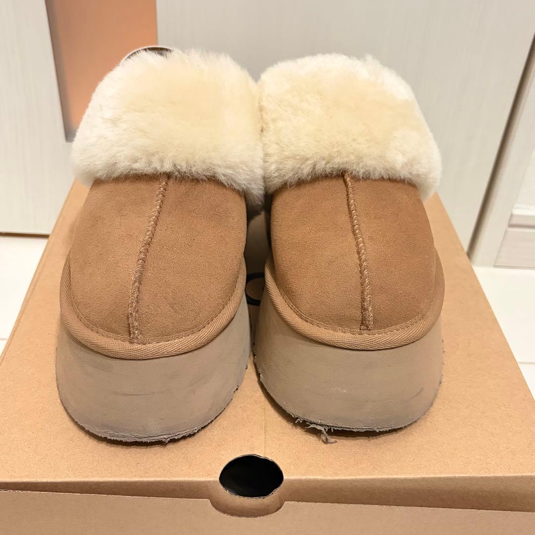 【み】UGG ムートンブーツ スリッポン　ブラウン　24