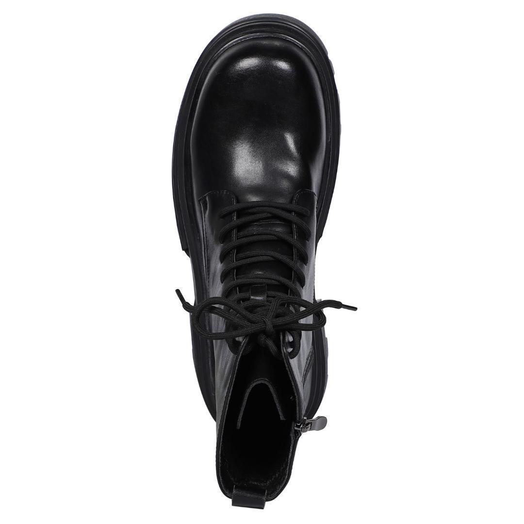 26cm/最大10cm身長UPメンズシークレットブーツ厚底靴スタイルアップジップ