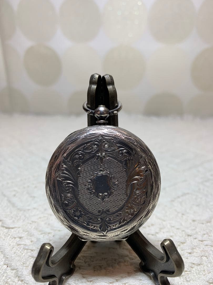 純銀　アンティーク懐中時計