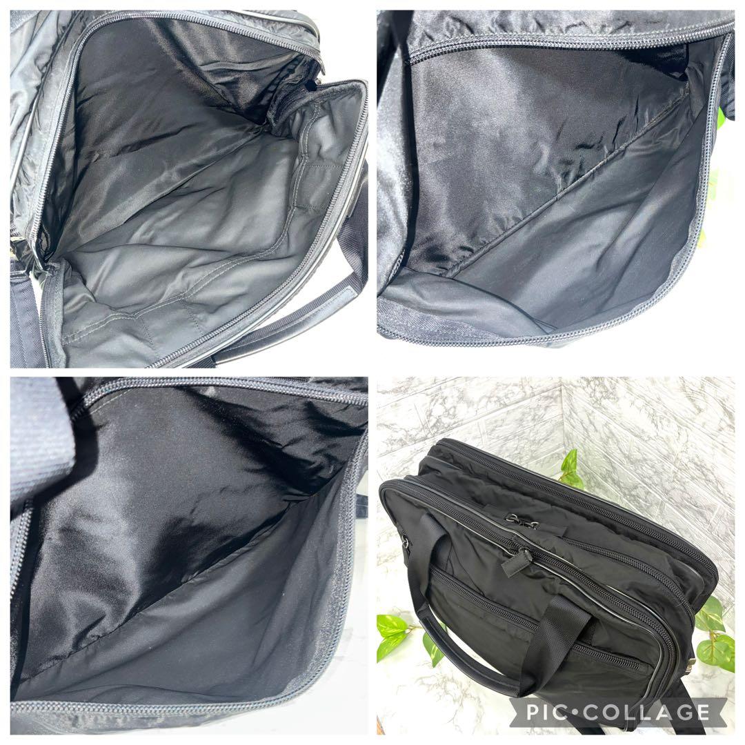 極美品✨プラダ　ナイロン　2wayハンドバッグ　ビジネス　肩掛け　A4収納可　黒