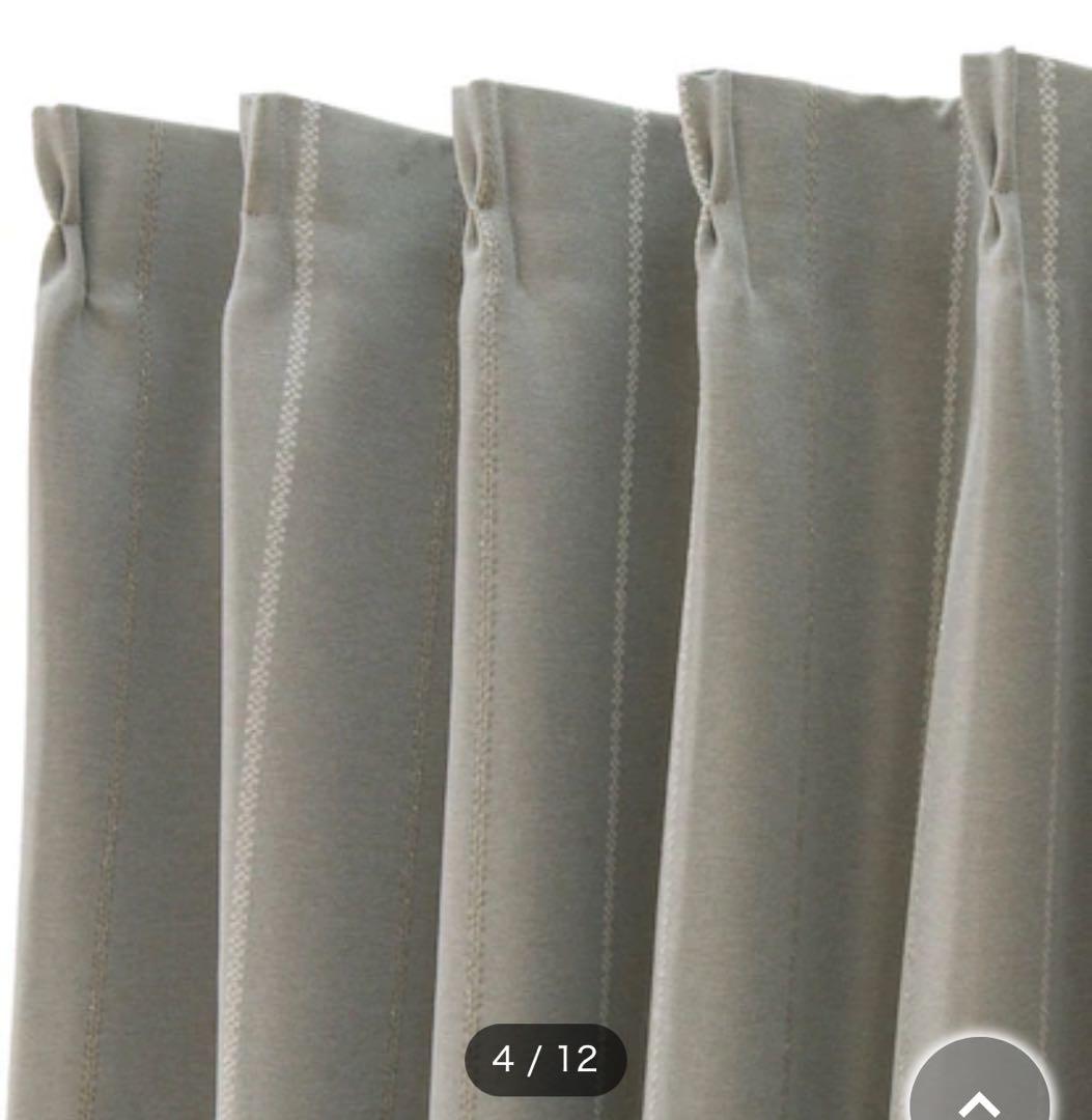 ニトリ　遮光カーテン2窓　スロウ　ライトグレー4枚 バラ売り5000円