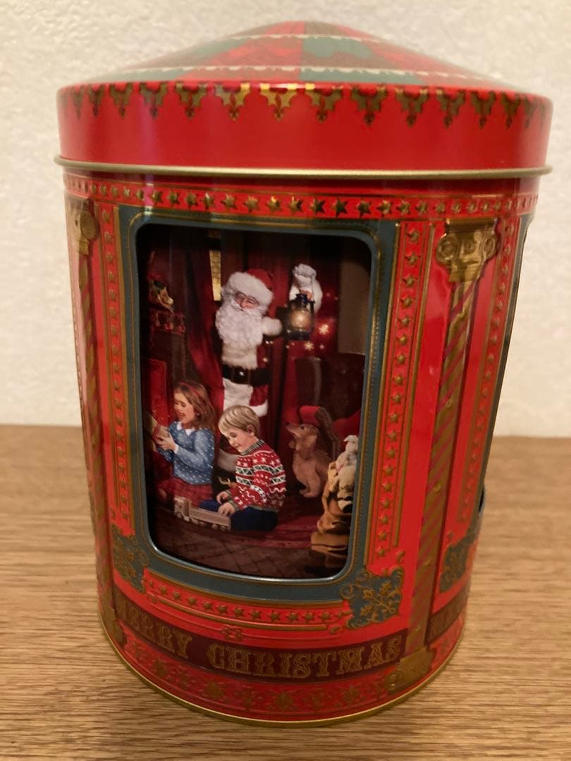 クリスマス　クッキー缶　オルゴール付き