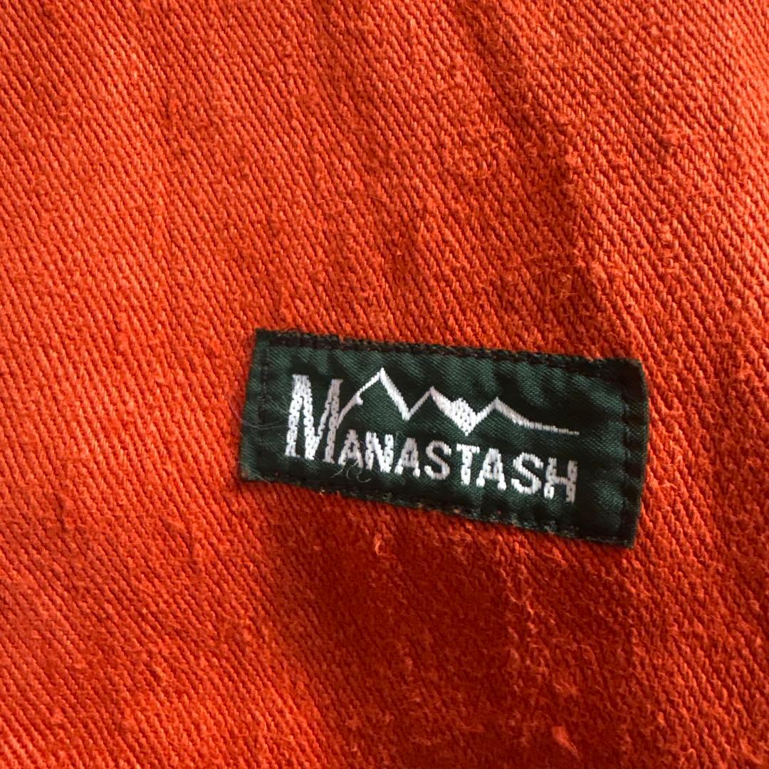 MANASTASH ハーフジップトレーナー Mサイズ　麻　アメリカ製　90s