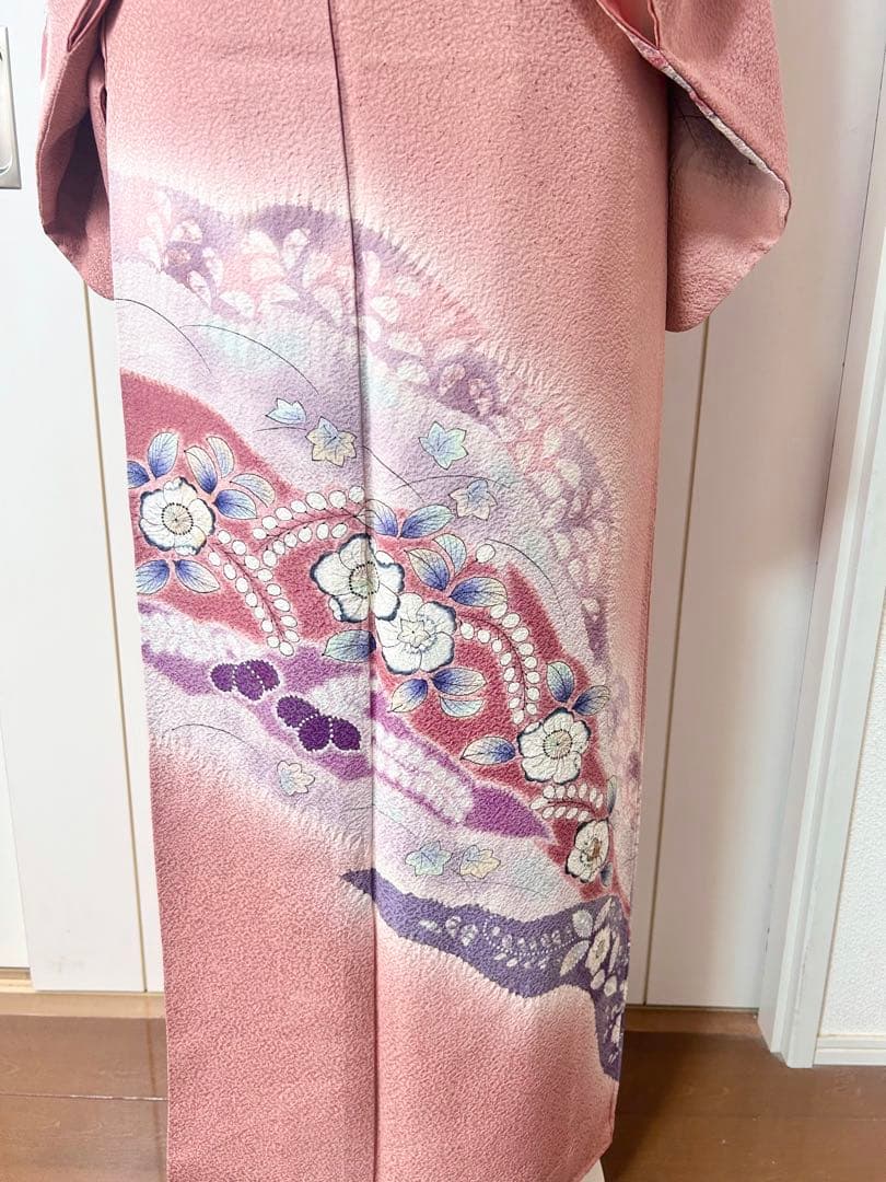 正絹訪問着　人気　辻が花　フルセット4点　卒業式　入学式　七五三　小柄さん