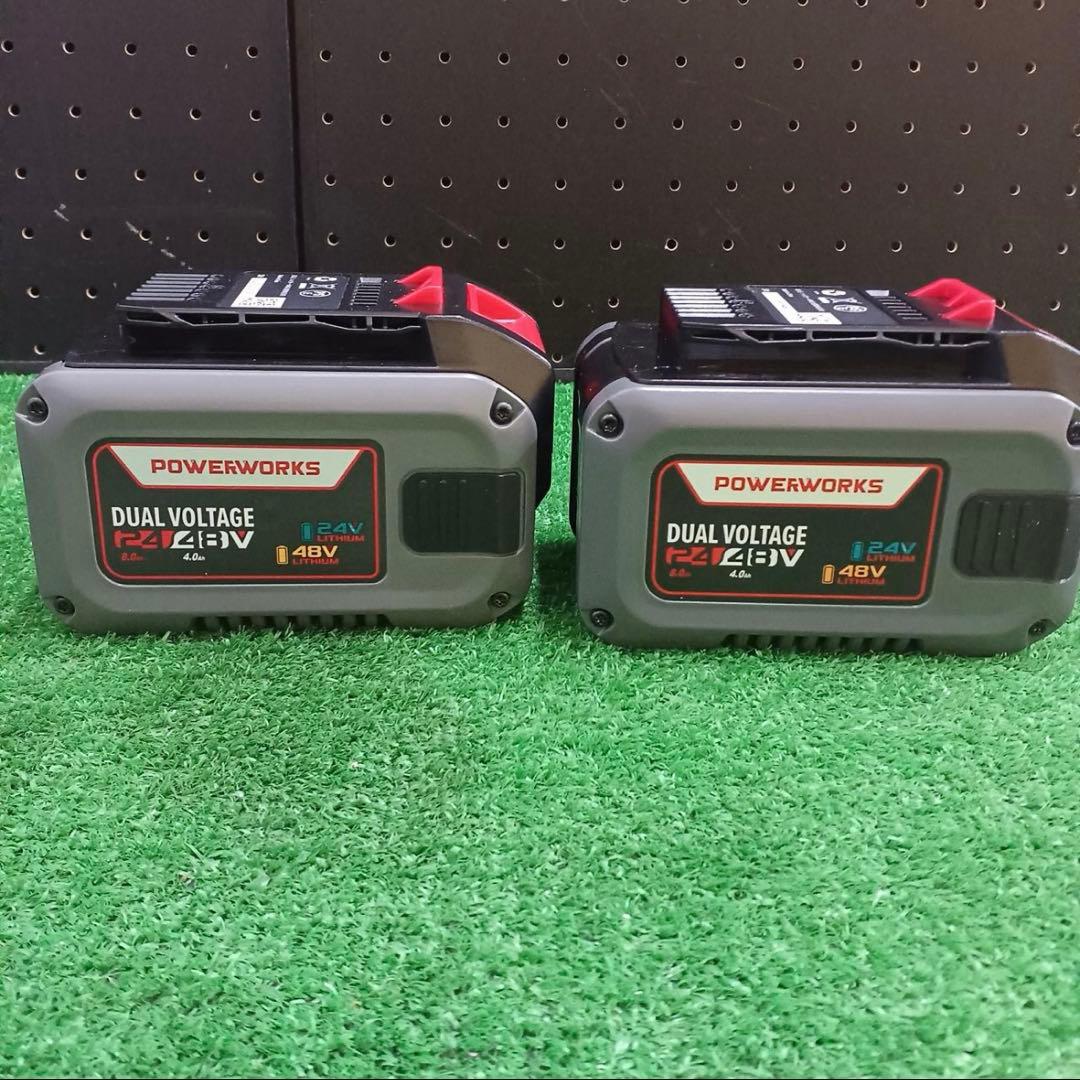 ハイガー除雪機　充電　48V POWERWORKS SNE402 バッテリー2個