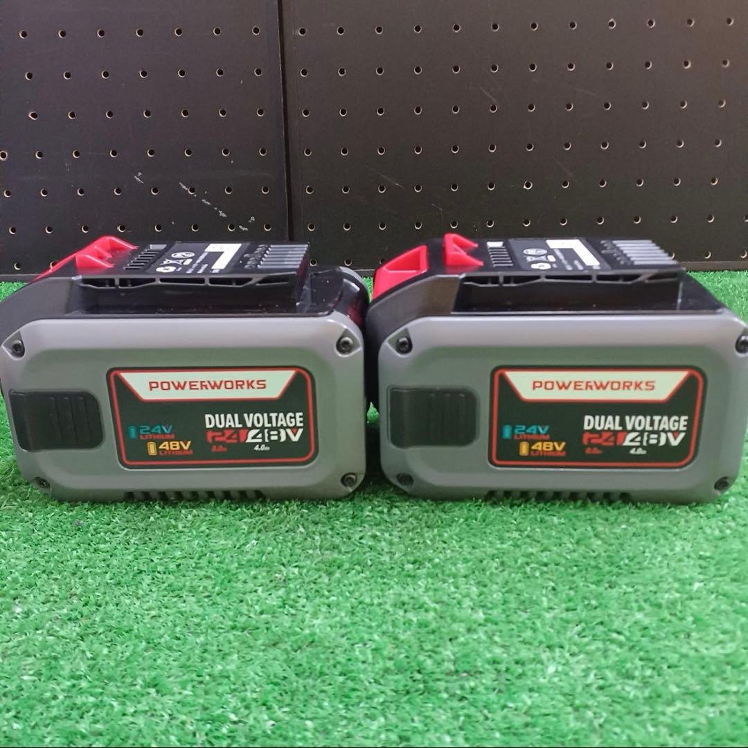 ハイガー除雪機　充電　48V POWERWORKS SNE402 バッテリー2個