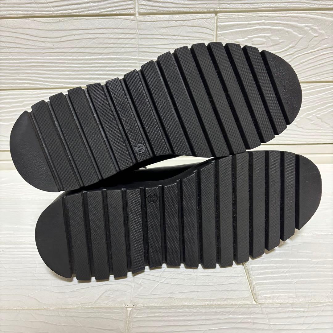 【未使用級】CORSO ROMA 9 サイドゴアブーツ 厚底 ブラック 39