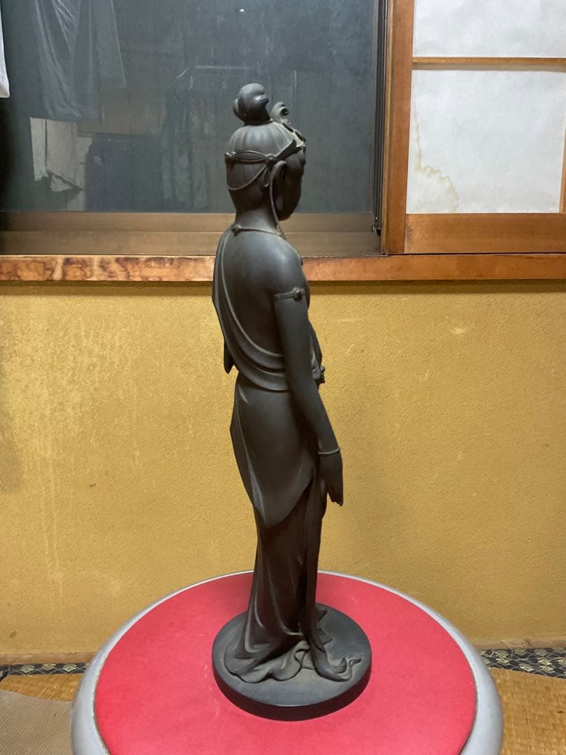 聖観世音菩薩立像／高村光雲作／銅像。【箱無し、現状　昭和ノスタルジー　美品】。