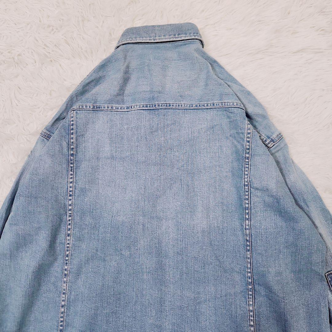 桜*丸様 美品 ヘルシーデニム デニム シャツ Almond ライト ブルー サ