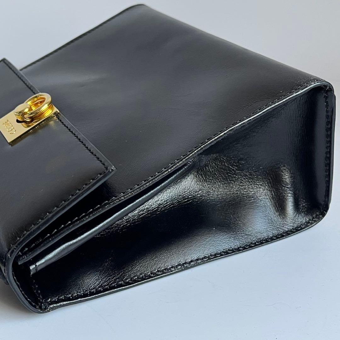 ✨極美品✨　CELINE ガンチーニ　ハンドバッグ　ブラック　黒　ミニ　バッグ