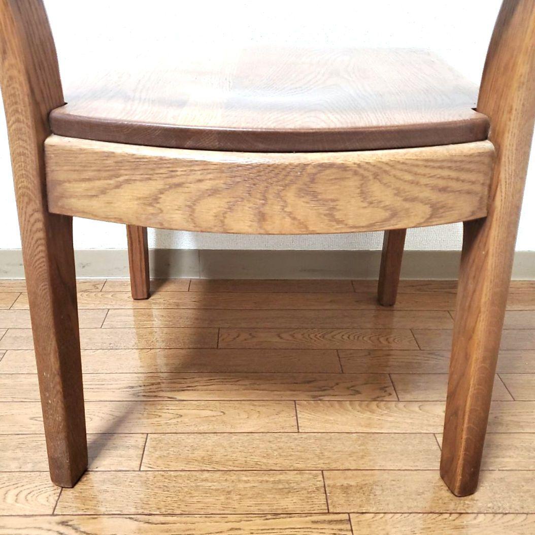 【希少】オーク無垢 ダイニングチェア アンティーク 木製 チェア 椅子