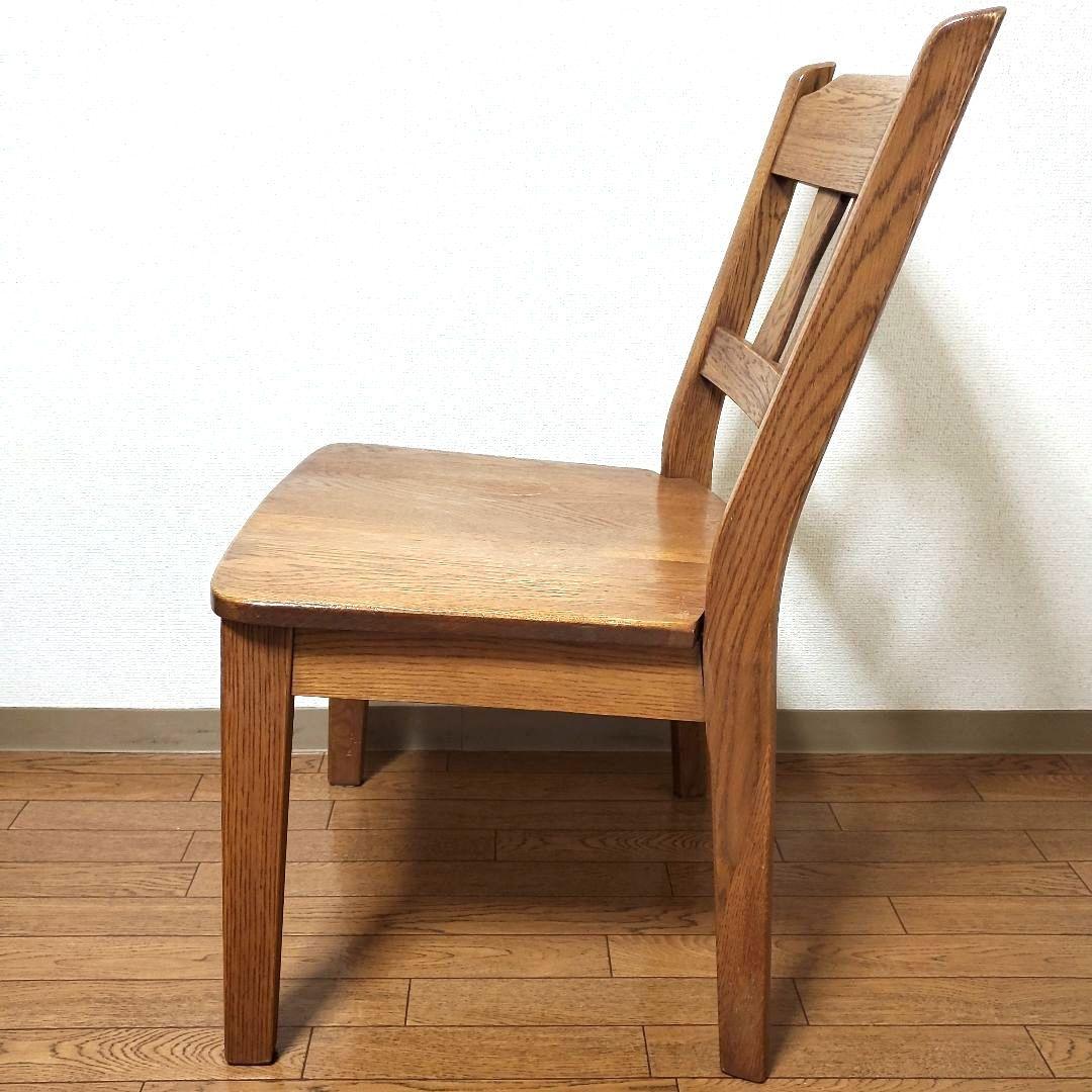 【希少】オーク無垢 ダイニングチェア アンティーク 木製 チェア 椅子
