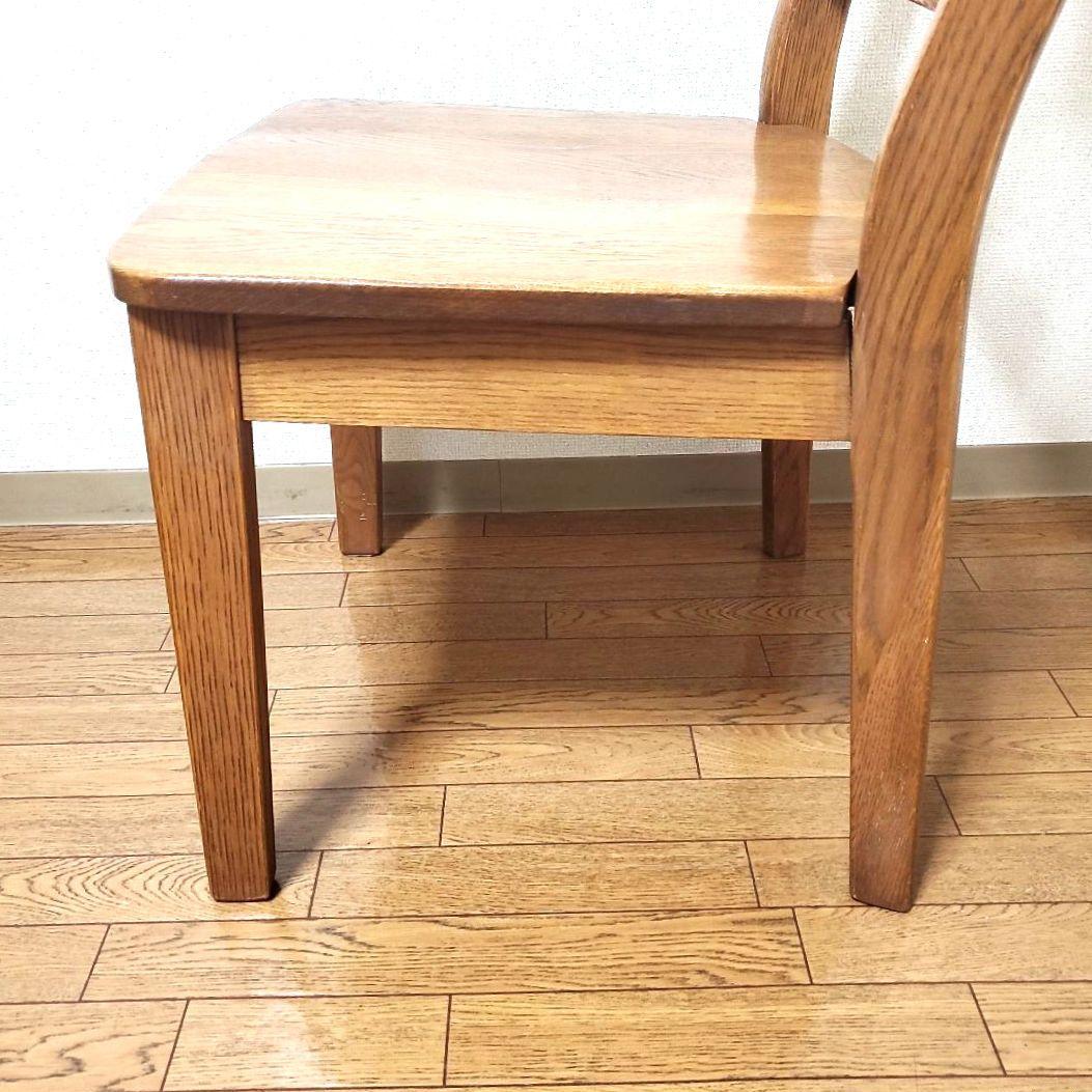 【希少】オーク無垢 ダイニングチェア アンティーク 木製 チェア 椅子