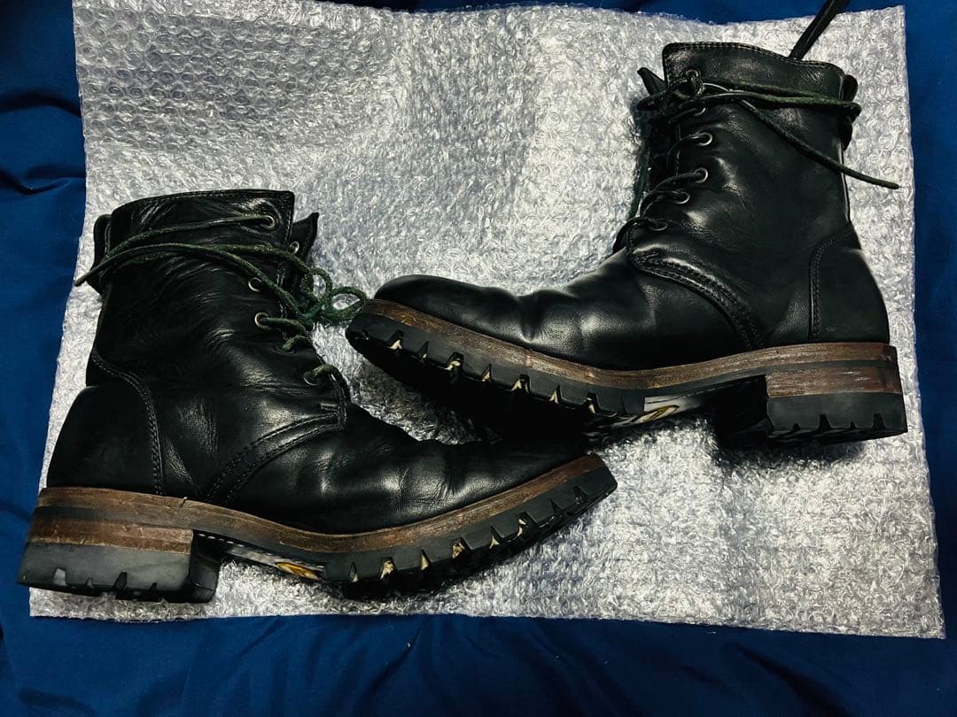 D.hygen 馬革 黒レザー厚底ミリタリーブーツ 日本限定版 limited
