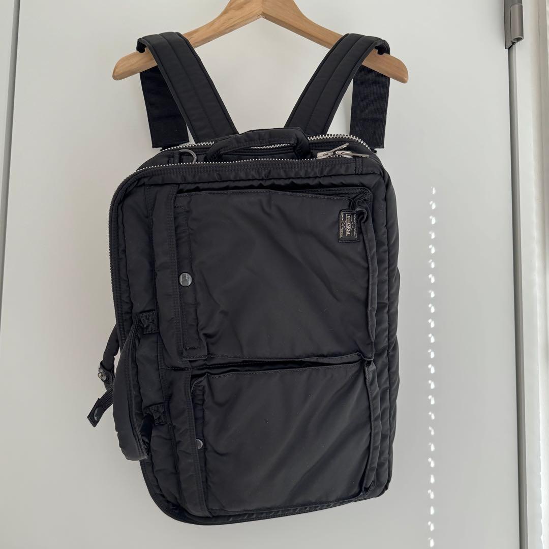 PORTERポーターTANKER 3way リュック ブリーフケース 2層式 黒