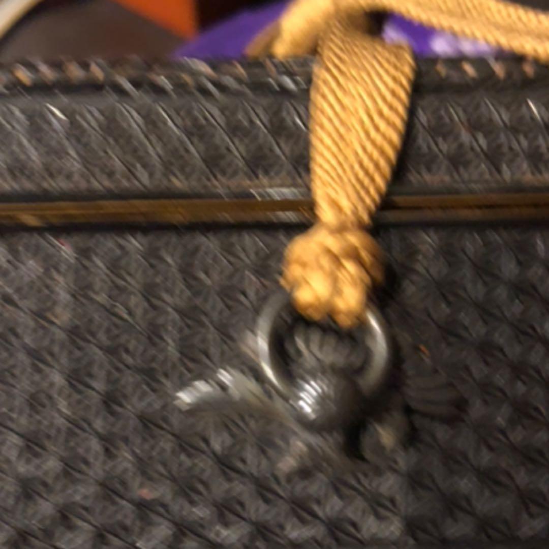 菊紋　銀金具中梨子硯箱　銀水滴